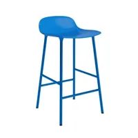 chaise de bar form avec structure en métal - bright blue - 65 cm