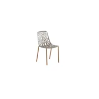 chaise de jardin forest iroko - pearly gold