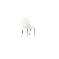 chaise de jardin forest iroko - blanc