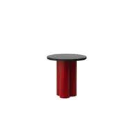 table d'appoint dit - nero marquina - rouge vif