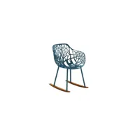 fauteuil à bascule forest iroko - blue teal