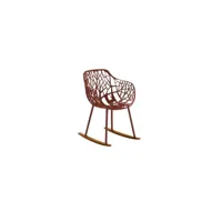 fauteuil à bascule forest iroko - terracotta
