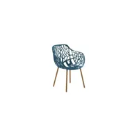 fauteuil de jardin forest iroko - blue teal