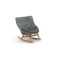 fauteuil à bascule mbrace - twist dark turquoise - avec coussin d'assise - baltic