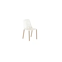 chaise de jardin forest iroko - creamy white