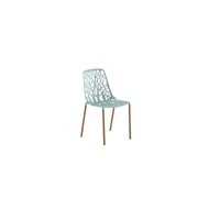 chaise de jardin forest iroko - bleu clair