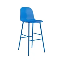 chaise de bar form structure en acier - bright blue - 75 cm