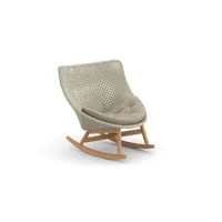 fauteuil à bascule mbrace - twist sand - avec coussin d'assise - sea salt