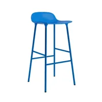 chaise de bar form avec structure en métal - bright blue - 75 cm