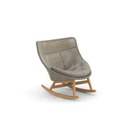 fauteuil à bascule mbrace - natura taupe - avec coussin d'assise - pepper