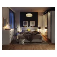 chambre complète avec lit coffre, armoire, commode et deux chevets zenita