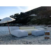 chauffeuse 2 places sans accoudoir avec bâche de protection pour canapé de jardin modulable biarritz
