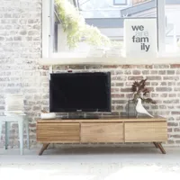 meuble tv en mindi massif 150 cm oslo