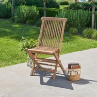 chaise de jardin en teck huilé massif pliante bali