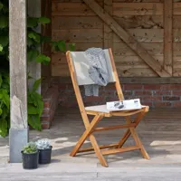 chaise de jardin en acacia massif et textilène gris hanoï