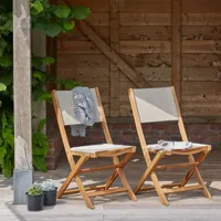 chaise de jardin en acacia massif fsc (lot de 2) hanoï