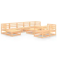 salon de jardin meuble d'extérieur ensemble de mobilier 10 pièces bois de pin massif 02_0015224