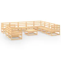salon de jardin meuble d'extérieur ensemble de mobilier 11 pièces bois de pin massif 02_0015485
