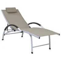 transat chaise longue bain de soleil lit de jardin terrasse meuble d'extérieur aluminium textilène taupe 02_0012260