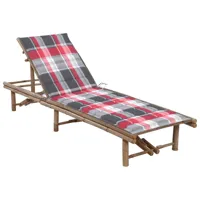 transat chaise longue bain de soleil lit de jardin terrasse meuble d'extérieur avec coussin bambou 02_0012286