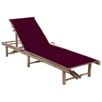 transat chaise longue bain de soleil lit de jardin terrasse meuble d'extérieur avec coussin bambou 02_0012289