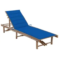 transat chaise longue bain de soleil lit de jardin terrasse meuble d'extérieur avec coussin bambou 02_0012296