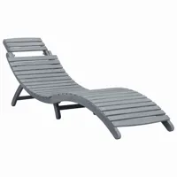 transat chaise longue bain de soleil lit de jardin terrasse meuble d'extérieur délavage gris bois d'acacia solide 02_0012768