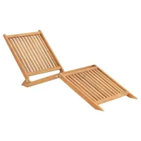 transat chaise longue bain de soleil lit de jardin terrasse meuble d'extérieur bois de teck solide 02_0012715