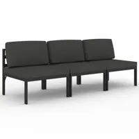 canapé de jardin meuble extérieur 3 places avec coussins aluminium anthracite 02_0013222