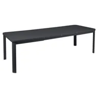 table de jardin oléron - extensible - carbone - 155 à 255x100cm