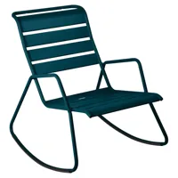 rocking-chair monceau - bleu acapulco - 72x68x78cm