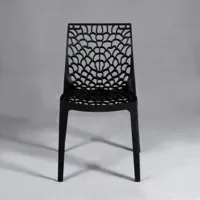 lot de 4 chaises empilables tela / noir