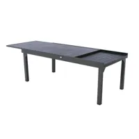 table extensible rectangulaire alu piazza 10/12 places graphite - hespéride