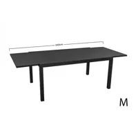 table extensible hanae 160/240x100 aluminium