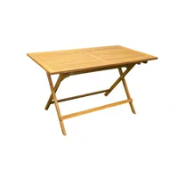 table pliante de jardin bali 130x70cm acacia