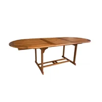 table extensible bali 170 à 230x100x74cm en acacia