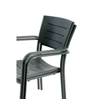 lot de 4 fauteuils inari carbone effet sable en aluminium