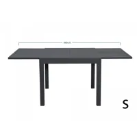 table extensible hanae 90/180x90 aluminium