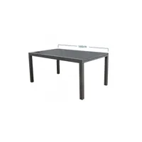 table extensible fidji 160/240x100cm aluminium et verre