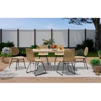 table de jardin asti en bois d'acacia fsc  160 cm