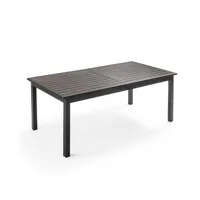 table de jardin extensible en aluminium et bois composite