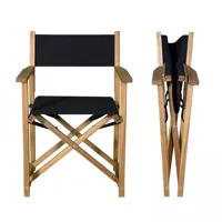 table bistrot pliante carrée et 2 chaises pliantes noir