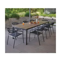 fontamento - ensemble table et chaises de jardin - 12 places