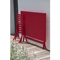 table de jardin pliante en aluminium rouge carmin - marius