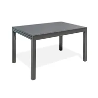 table de jardin 6/8 places en aluminium gris anthracite
