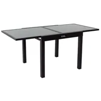 table de jardin aluminium extensible "porto 8" - phoenix - noir