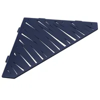 etagère de douche en acier inox gris ardoise 37,05 x 26,45 cm x 3 mm - pentagone design tiger - fixation sans perçage