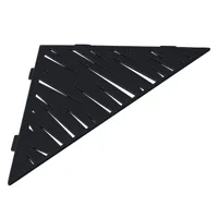 etagère de douche en acier inox noir 38,7 x 27,4 cm x 3 mm - triangulaire design tiger - fixation sans perçage