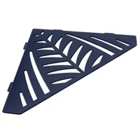 etagère de douche en acier inox gris ardoise 37,1 x 26,45 cm x 3 mm - pentagone design jungle - fixation sans perçage