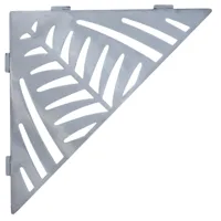 etagère de douche en acier inox 38,7 x 27,4 cm x 3 mm - triangulaire design jungle - fixation sans perçage